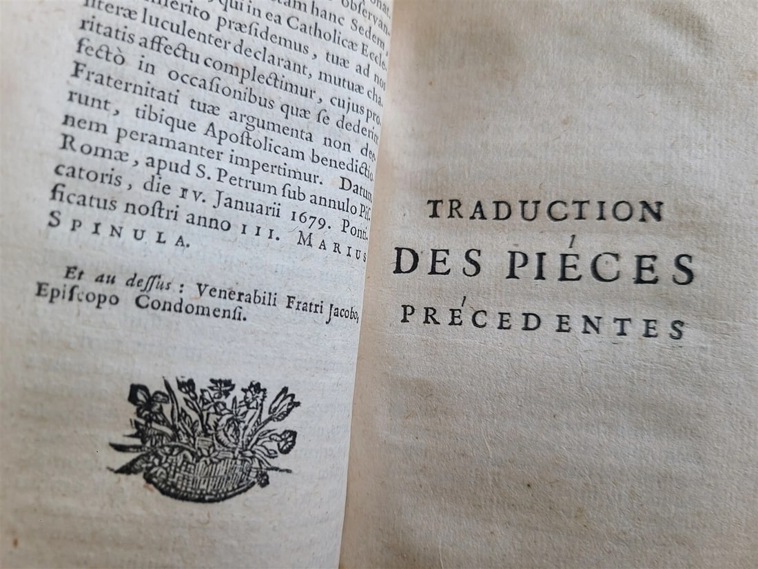 1681 EXPOSITION de la DOCTRINE DE L'EGLISE CATHOLIQUE antique THEOLOGY VELLUM - 8