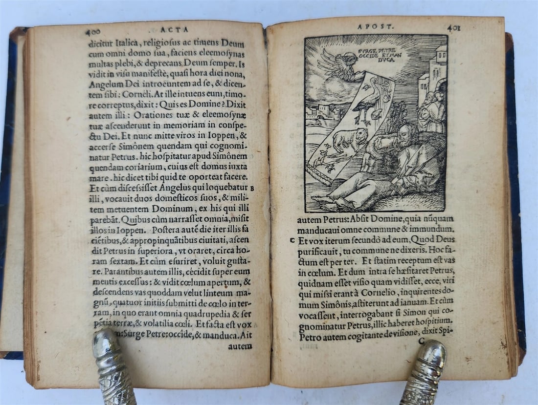 1546 BIBLE in LATIN FULLY ILLUSTRATED antique RARE pocket size NEW TESTAMENT - 3