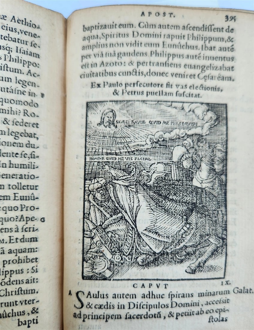 1546 BIBLE in LATIN FULLY ILLUSTRATED antique RARE pocket size NEW TESTAMENT - 4