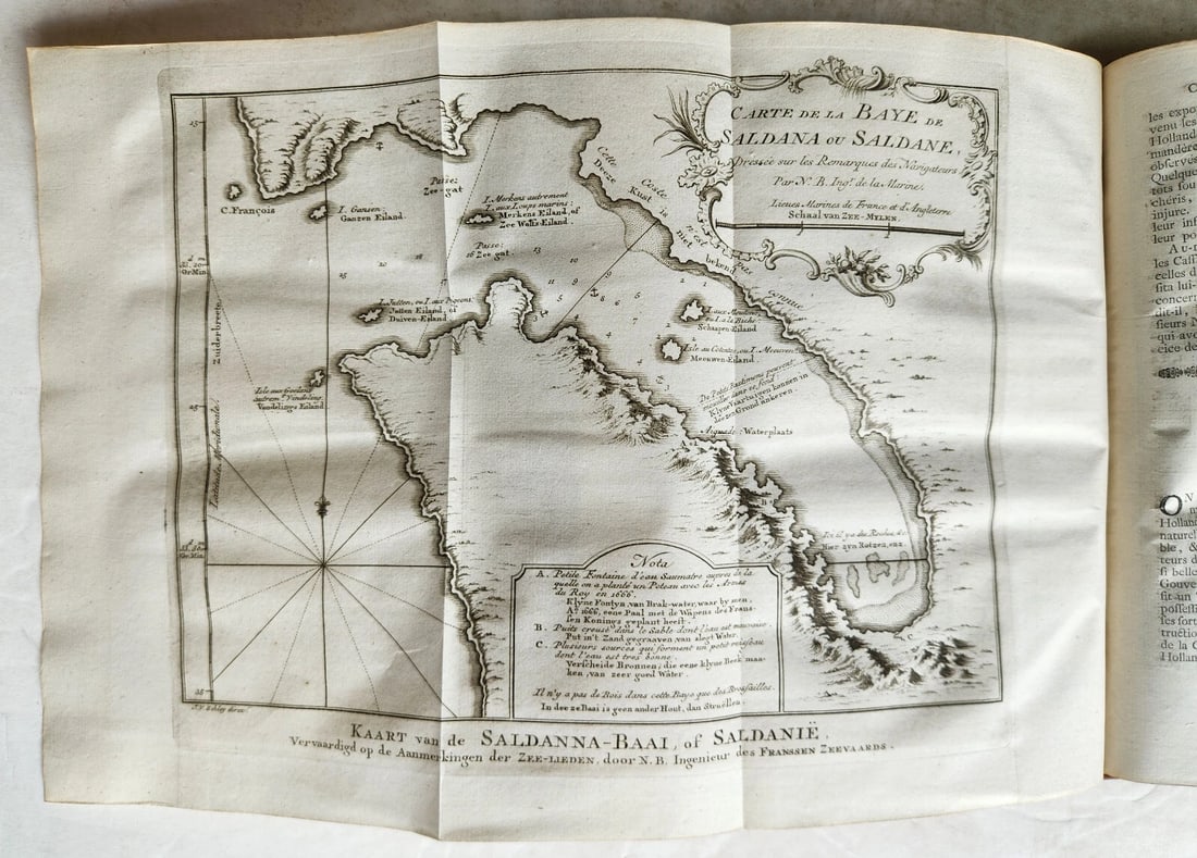 1748 TRAVELS TO AFRICA antique Histoire generale des voyages ILLUSTRATED Vol. 6 - 7