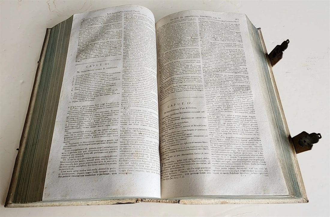 1748 CANON LAW by ESPENIUS antique BLIND-STAMPED PIGSKIN FOLIO - 5