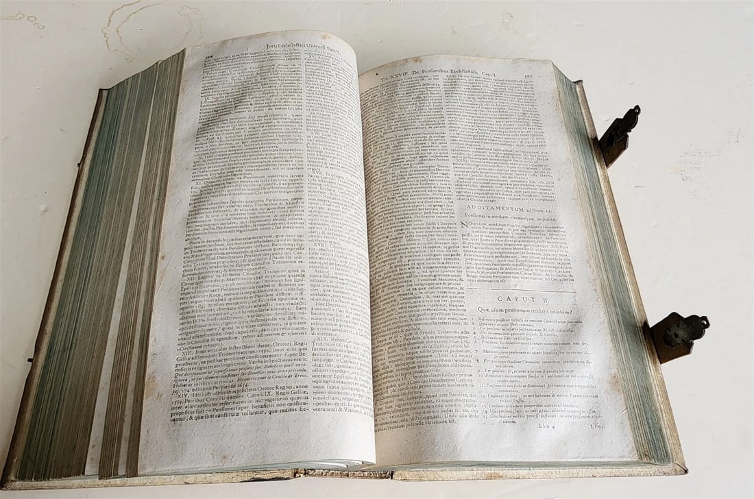 1748 CANON LAW by ESPENIUS antique BLIND-STAMPED PIGSKIN FOLIO - 7