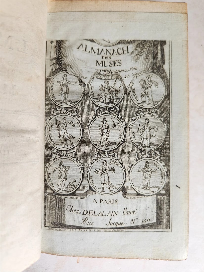1788-1815 ALMANACH DES MUSES 26 VOLUMES antique POETRY LITERATURE DECORATIVE - 7
