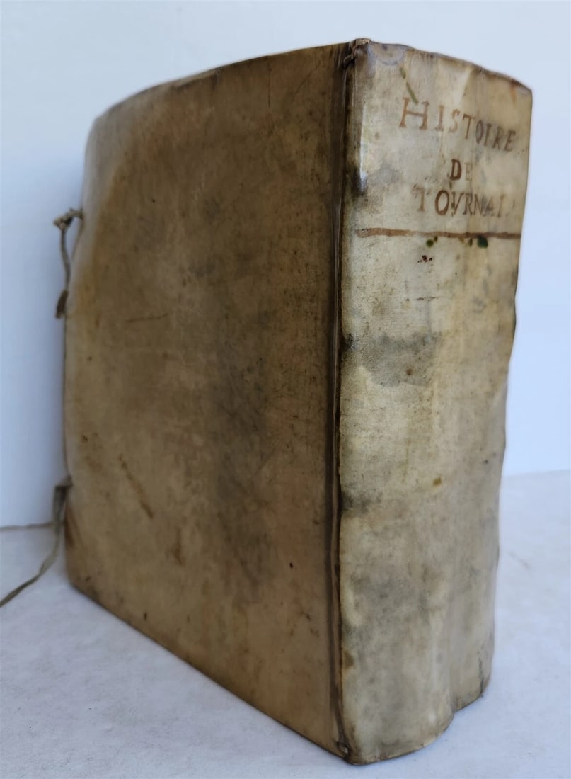 1619 HISTORY of TOURNAY BELGIUM antique ILLUSTRATED vellum bound - 2