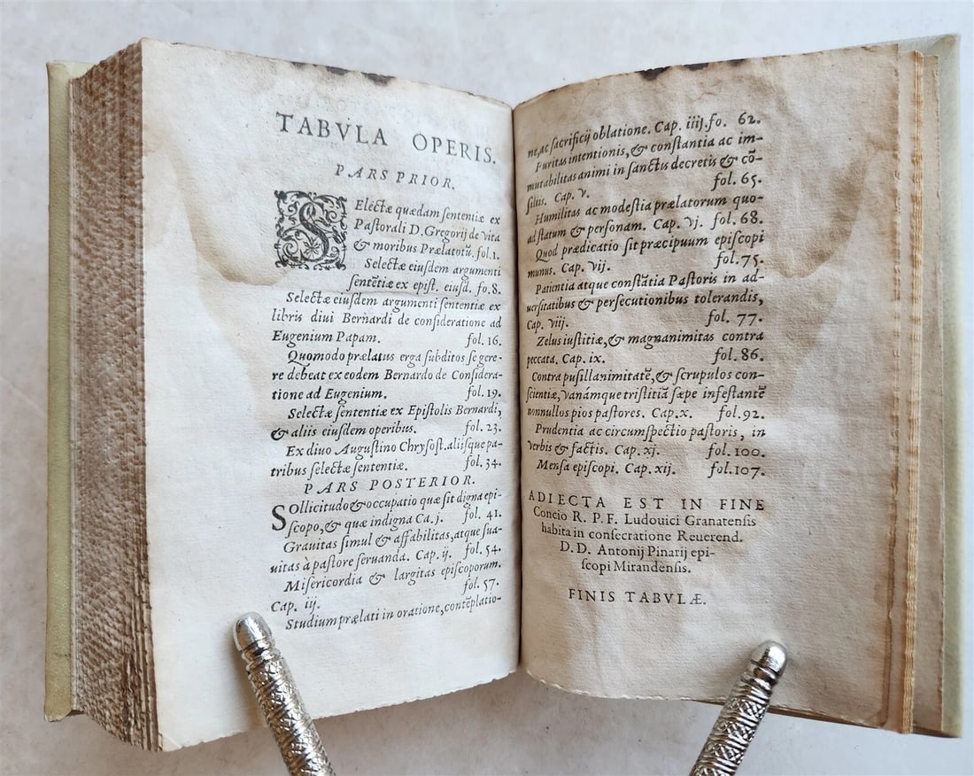 1586 STIMULUS PASTORUM by BARTHOLOMAEUM A MARTYRIBUS antique 16TH century - 7