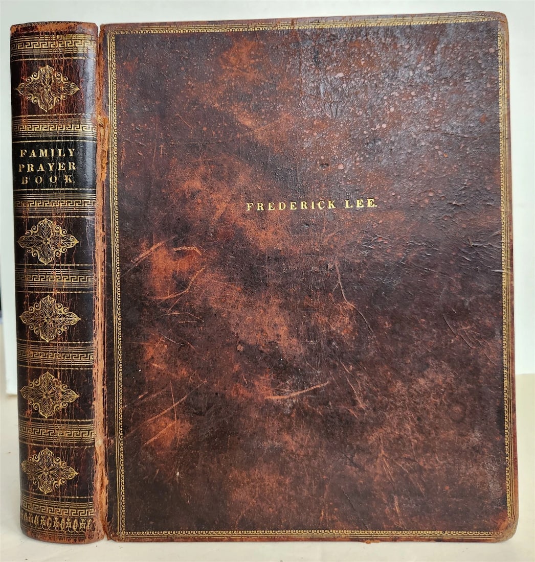 1823 FAMILY PRAYER BOOK antique NEW HAVEN AMERICANA FOLIO - 2