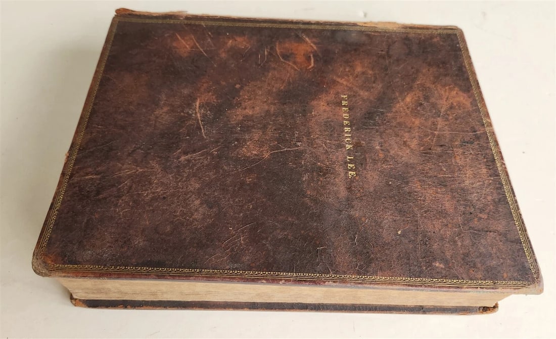1823 FAMILY PRAYER BOOK antique NEW HAVEN AMERICANA FOLIO - 7