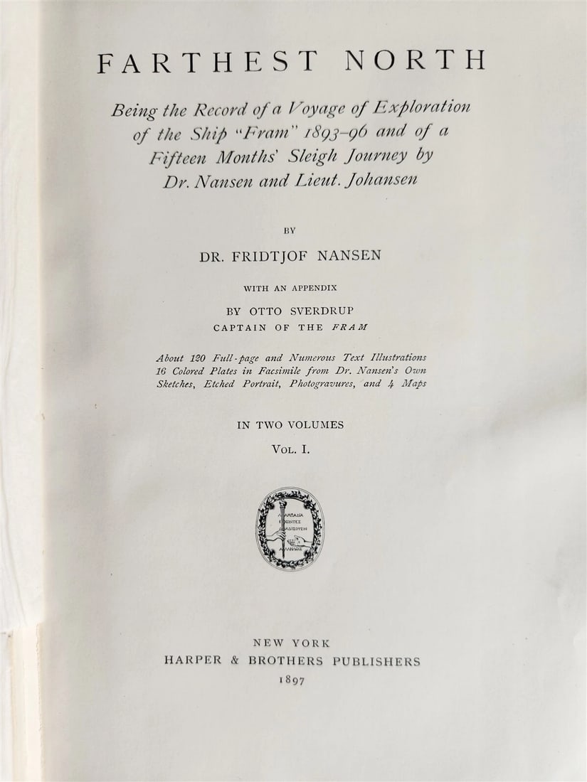 1897 FARTHEST NORTH by NANSEN 2 VOLS antique Voyage of Exploration of Ship FRAM - 5