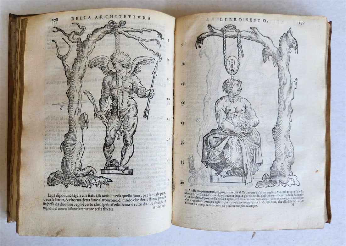 1565 L'Architettura Tradotta in lingua Fiorentina da Bartoli antique ILLUSTRATED - 2