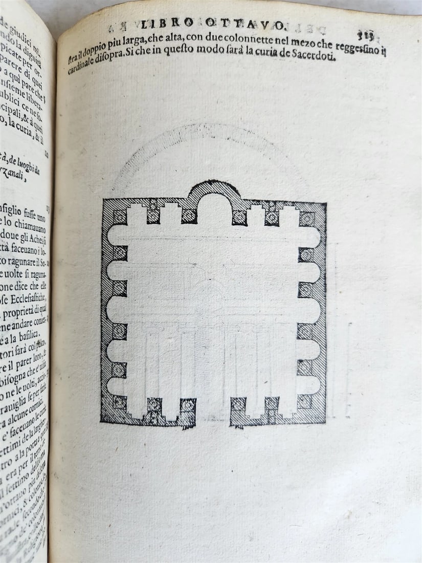 1565 L'Architettura Tradotta in lingua Fiorentina da Bartoli antique ILLUSTRATED - 7
