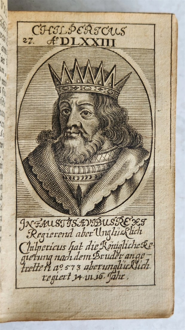 1671 LIFE REIGN & DEATH of KINGS of FRANCE antique ILLUSTRATED w/ 66 PPORTRAITS - 2