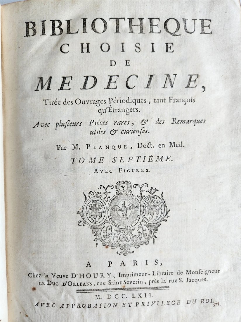 1752 MEDICAL TREATISE ILLUSTRATED ANATOMY by Francois PLANQUE antique V. 7 - 3