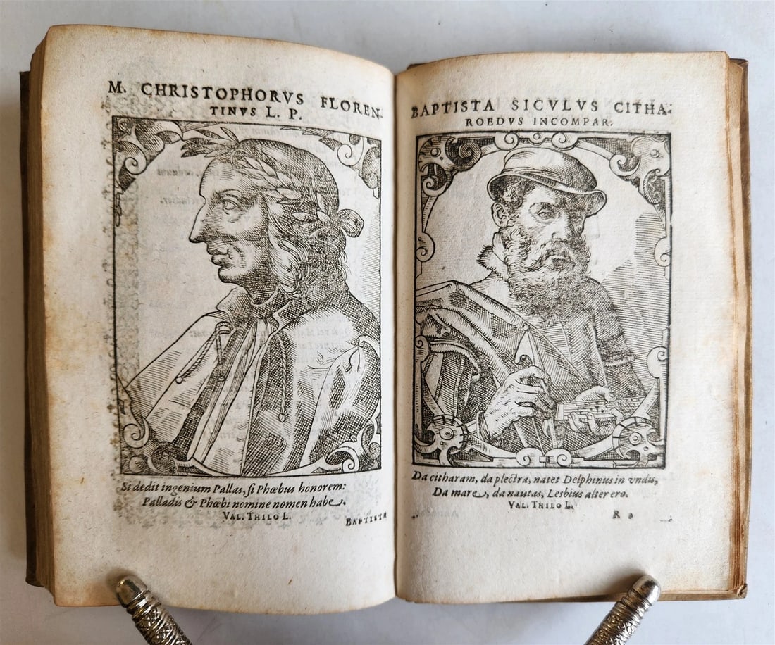 1589 PORTAITS of NOTABLE MEN ILLUSTRATED by Tobias Stimmer antique Icones sive.. - 17