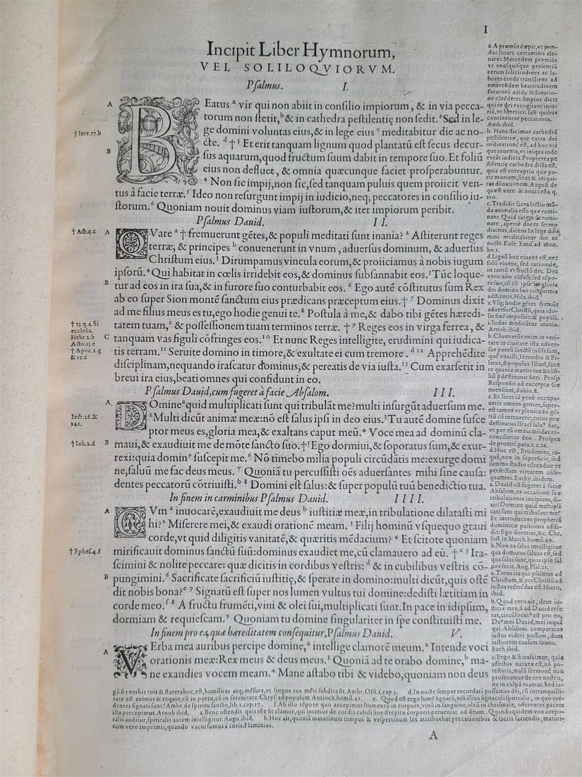 1573 BIBLE in LATIN ILLUSTRATED 3 LARGE FOLIO VOLUMES 16th century ANTIQUE - 5