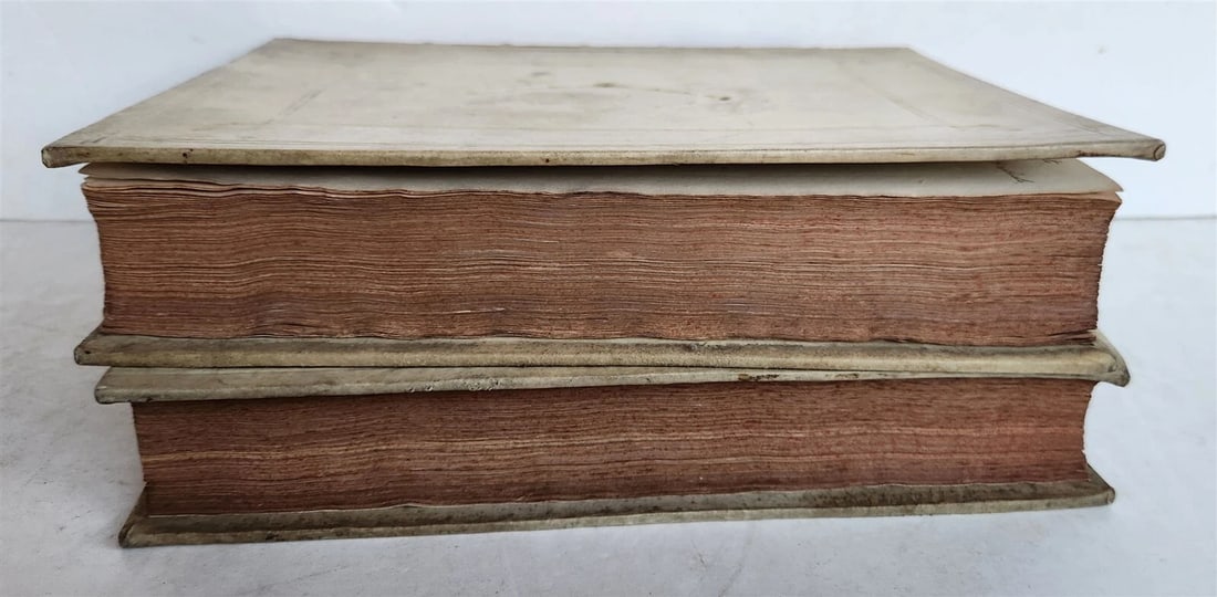 1768-1802 EURIPIDES TRAGEDIES 2 VOLUMES antique VELLUM GREEK & LATIN poetry - 4