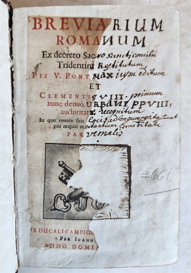 1700s BREVARIUM ROMANUM antique - 2
