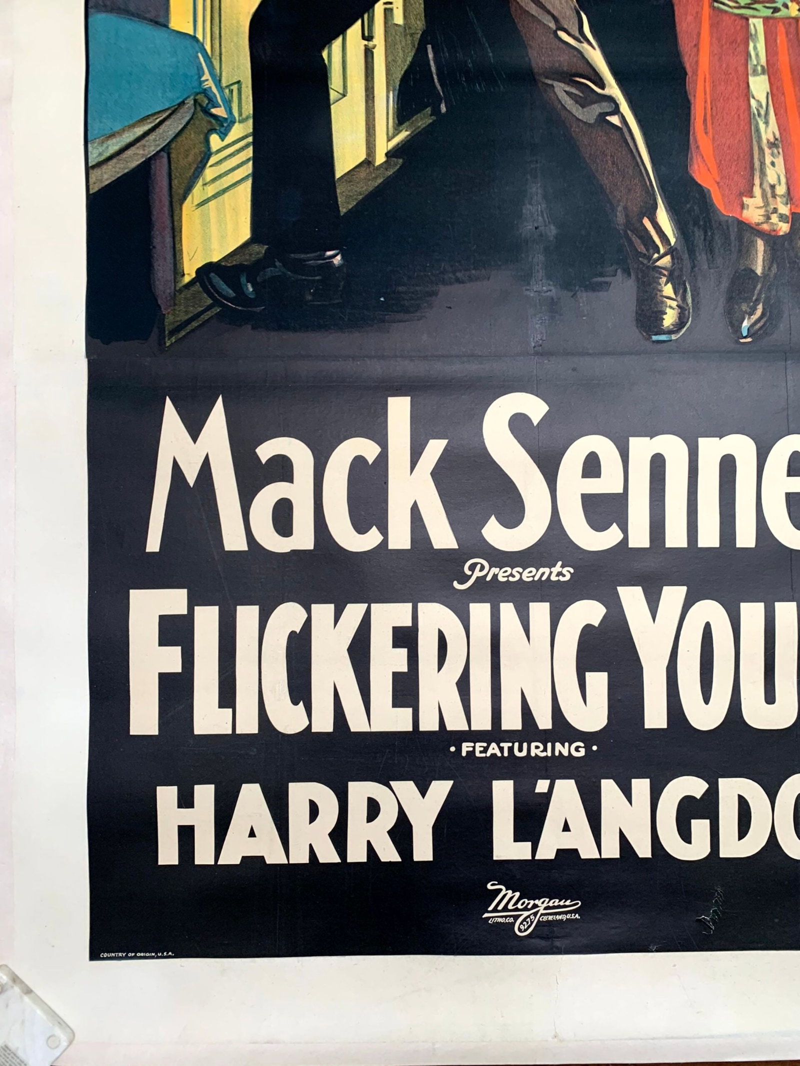 Flickering Youth - Mack Sennett (1924) US 3 Sheet Stone Lithograph by Morgan Litho. Co. LB - 5