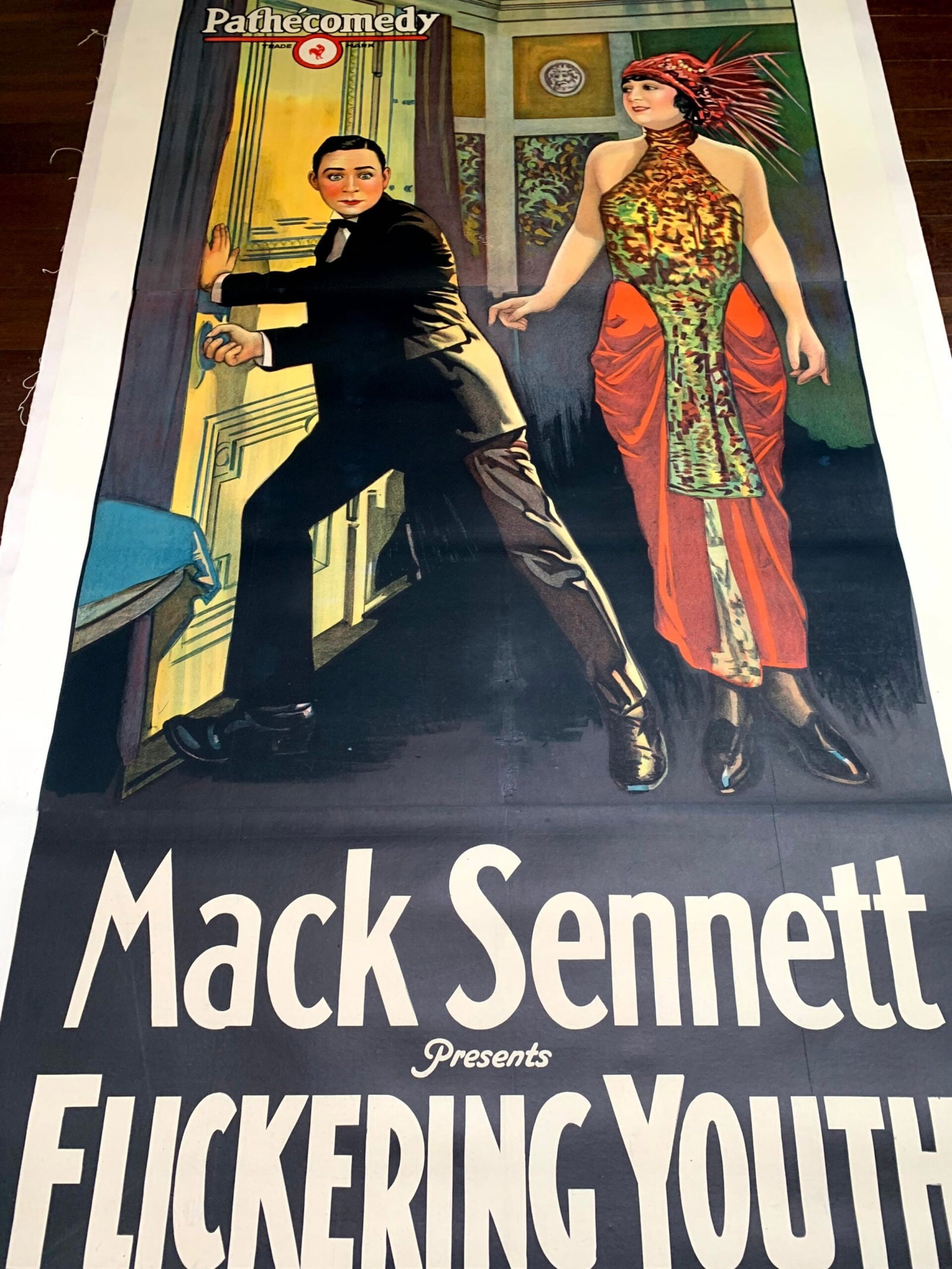 Flickering Youth - Mack Sennett (1924) US 3 Sheet Stone Lithograph by Morgan Litho. Co. LB - 6