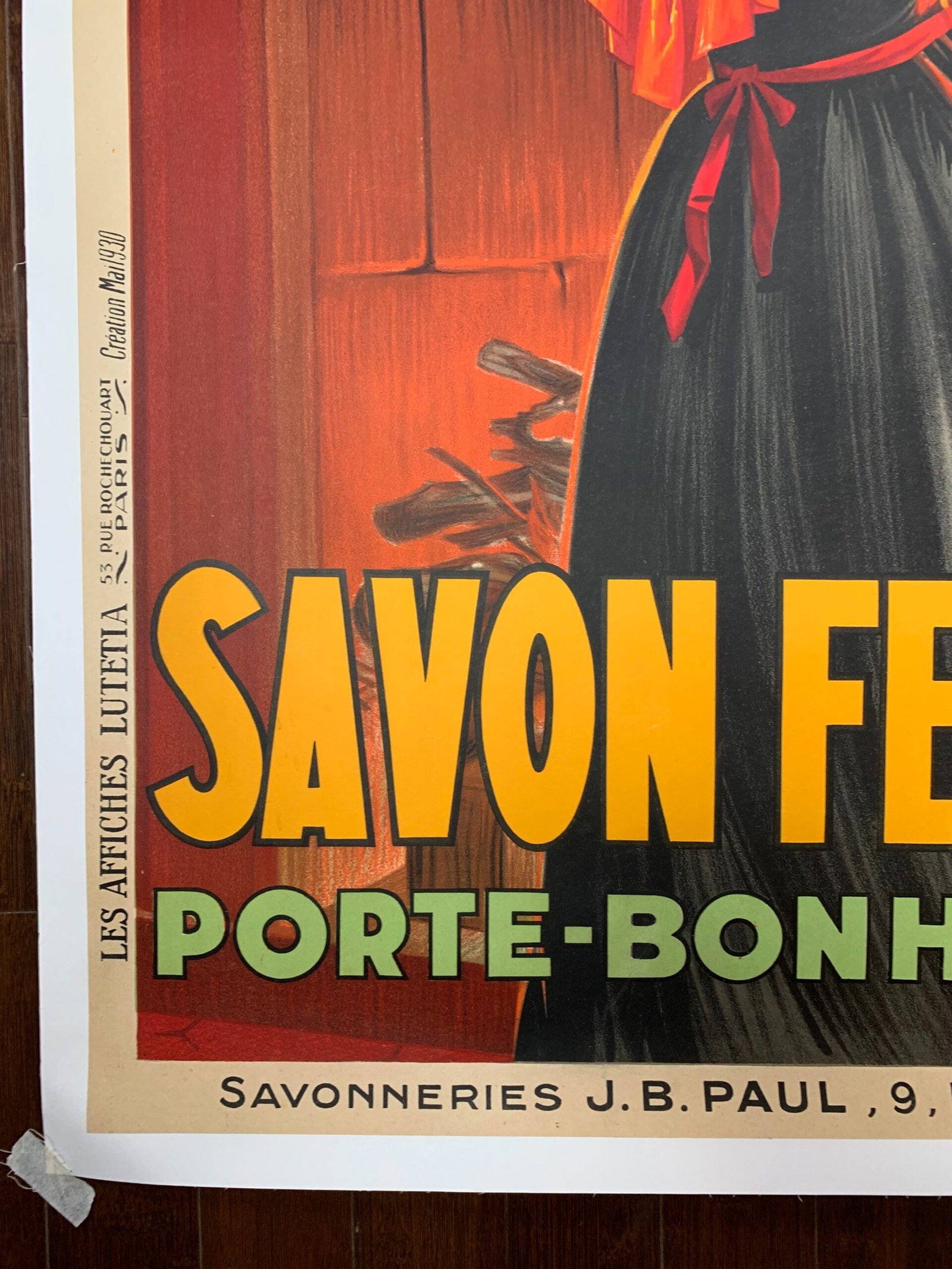 Savon Fer A Cheval - Art by Henry le Monnier (1931) 47" x 63" French Advertising Poster LB - 8