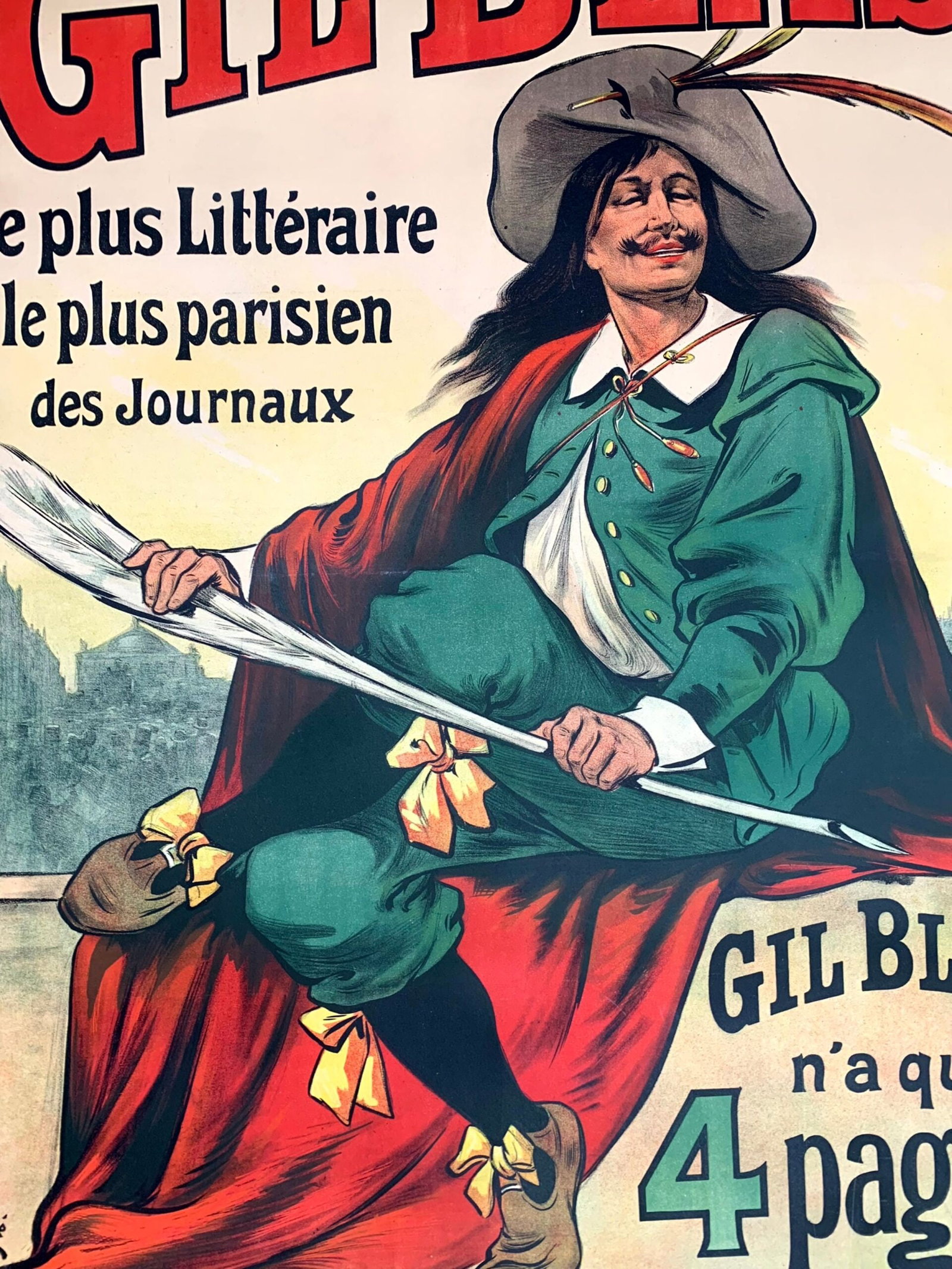 Gil Blas (1892) 39.5"X55.25" French Advertising Poster LB - 6