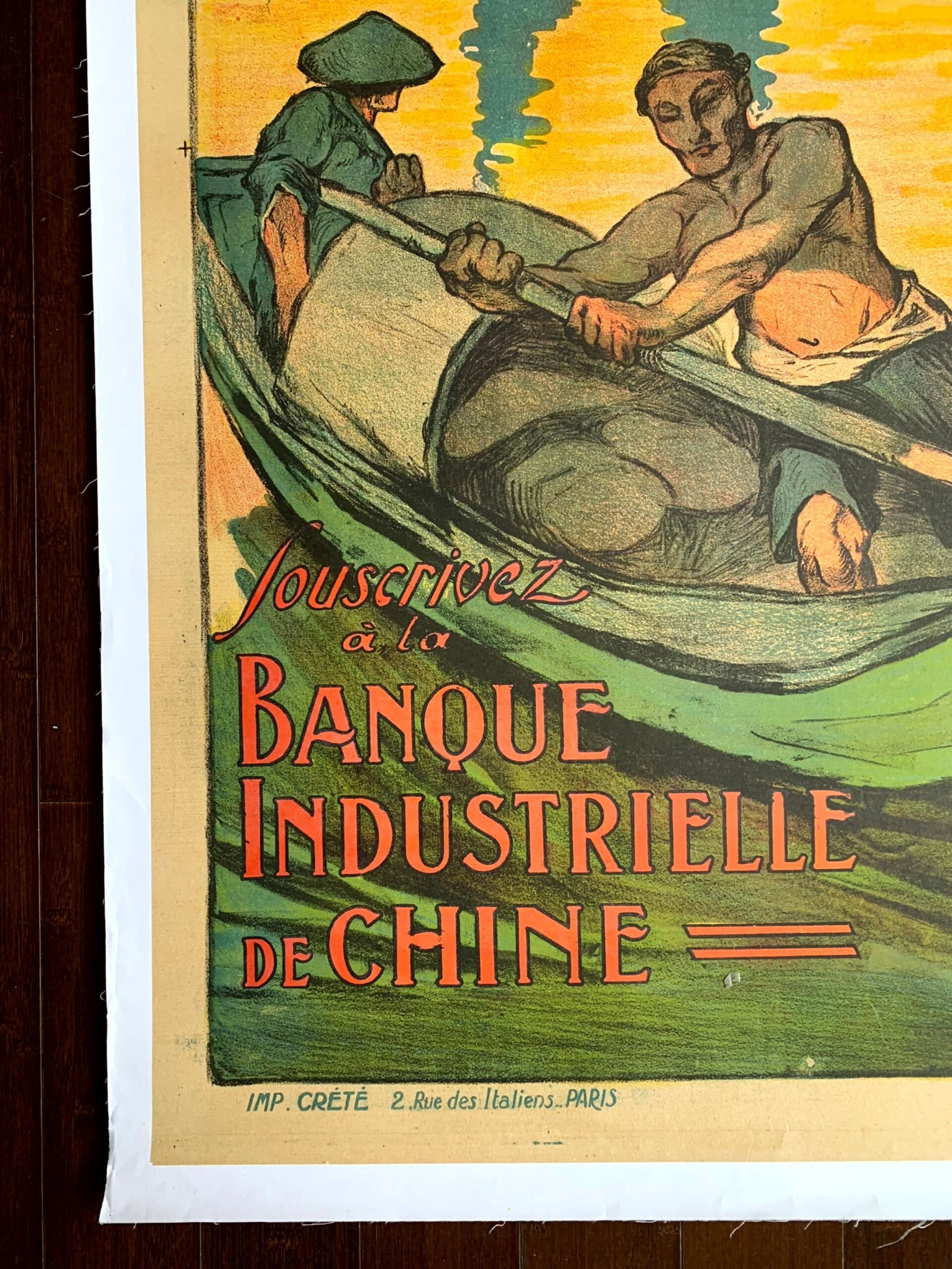 Emprunt de la Paix Banque Industrielle de Chine (1924) 46.5x30 French Lithograph Poster - 5