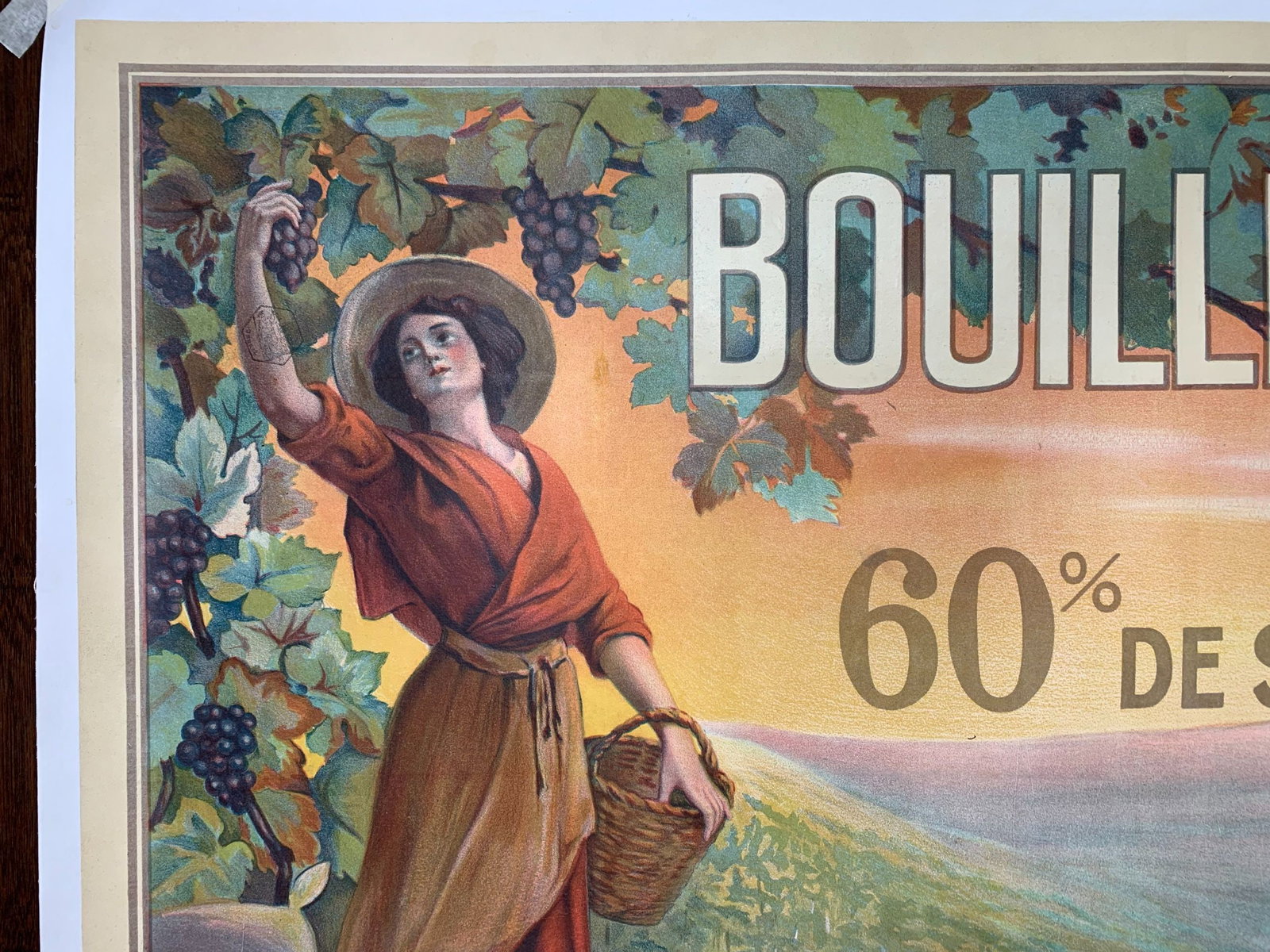 Bouillie Rouch Grapes (1889) 30.5x45.5 French Lithograph Poster LB - 3