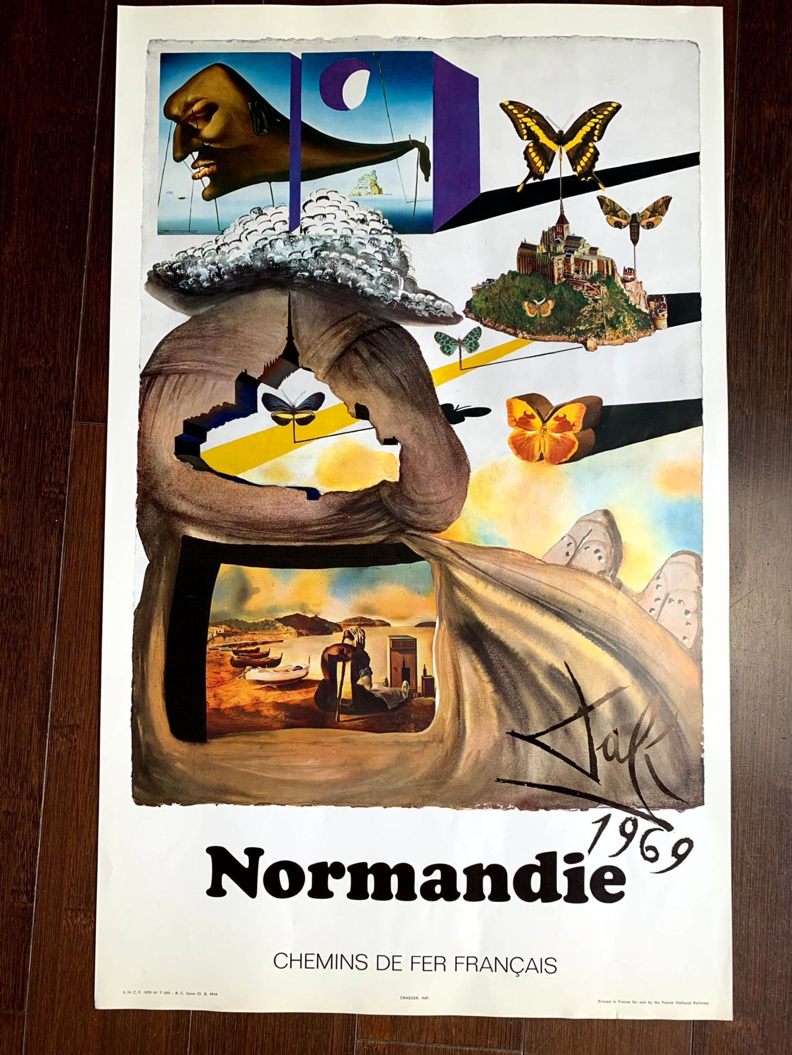 Dali Portfilio x6 French Railroads (1969) 14.6x24 French Travel Posters - 3
