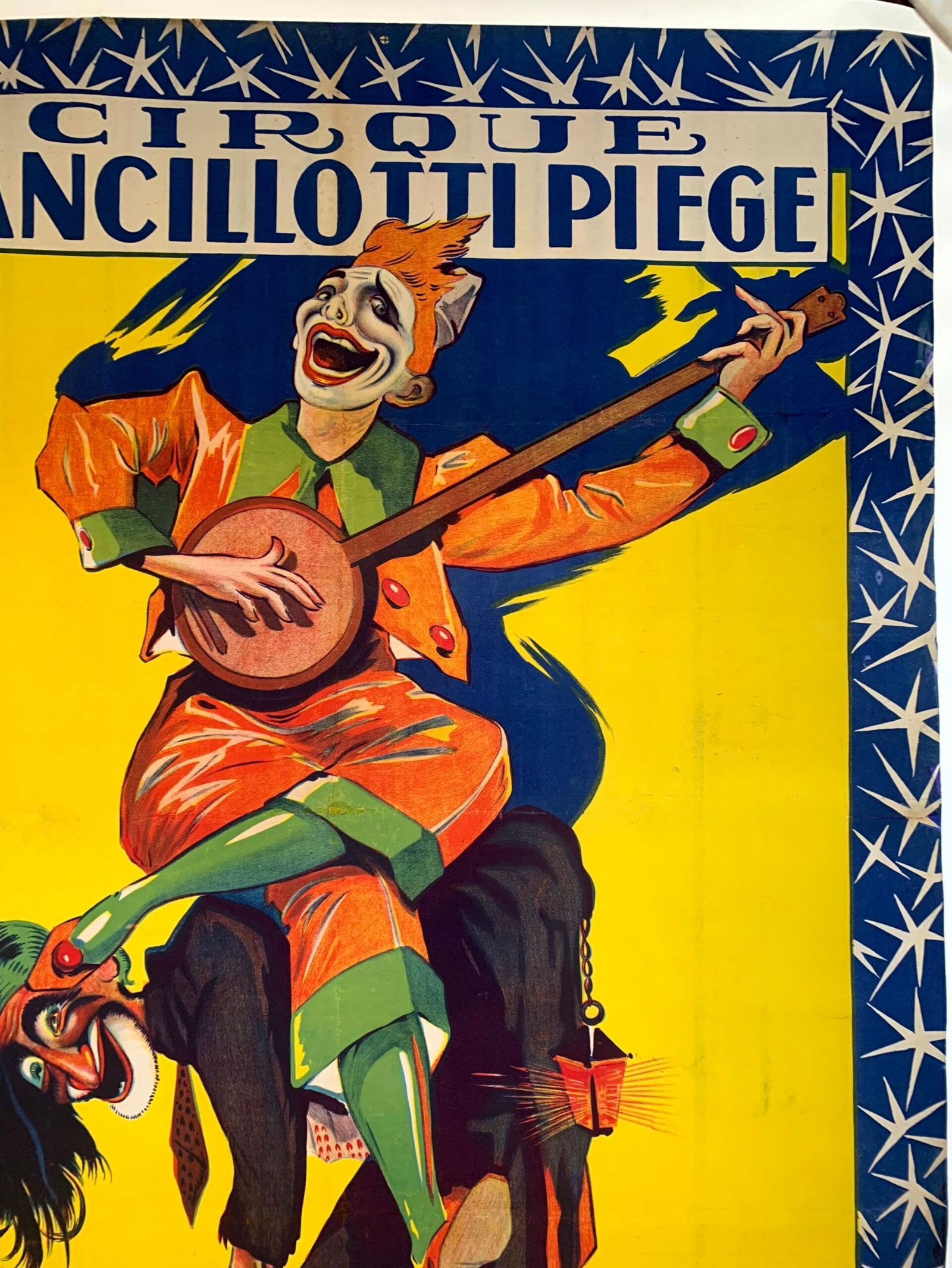 Cirque Ancillotti Plege - Banjo 1 (1920) 45"x63.5" French Circus Poster LB - 3