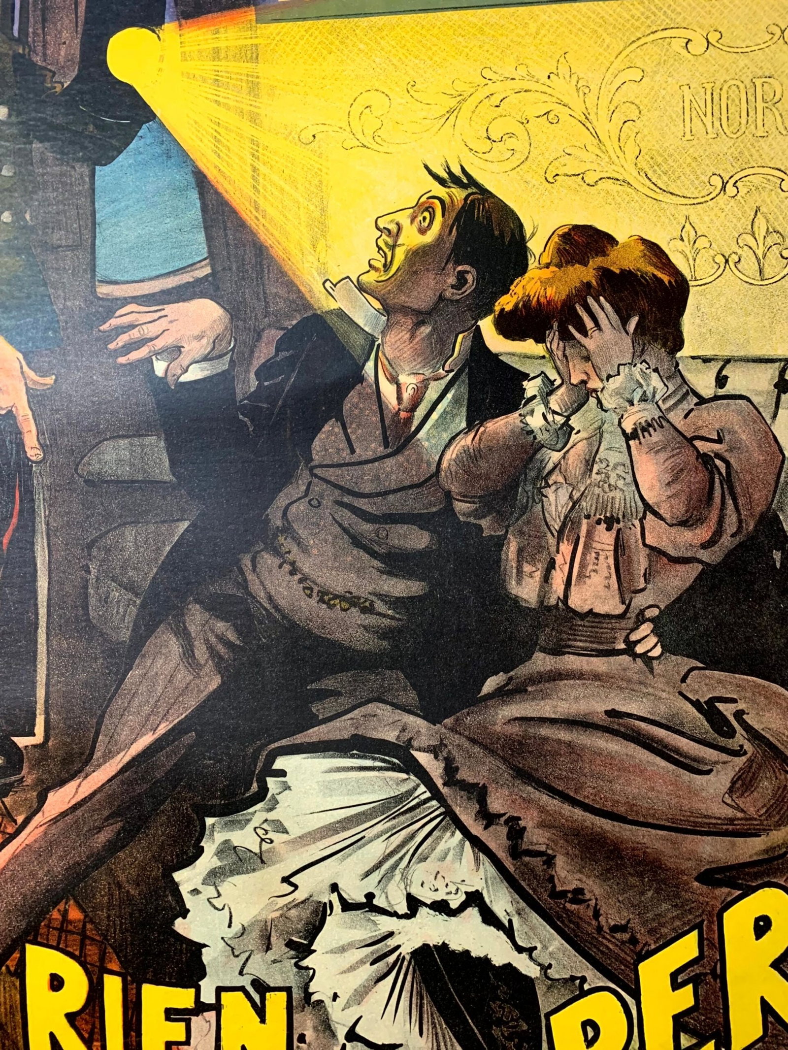 Rein a Declarer Tour - Art by Louis Galice (1910) 39"X54" French Theater Poster LB - 4