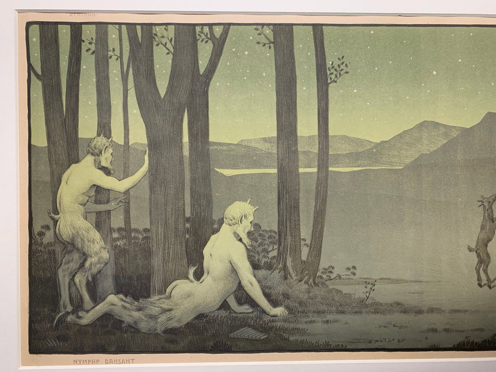 Nymphe Dansant - Paul Emile Berthon (1899) 12x24 French Lithograph - 2