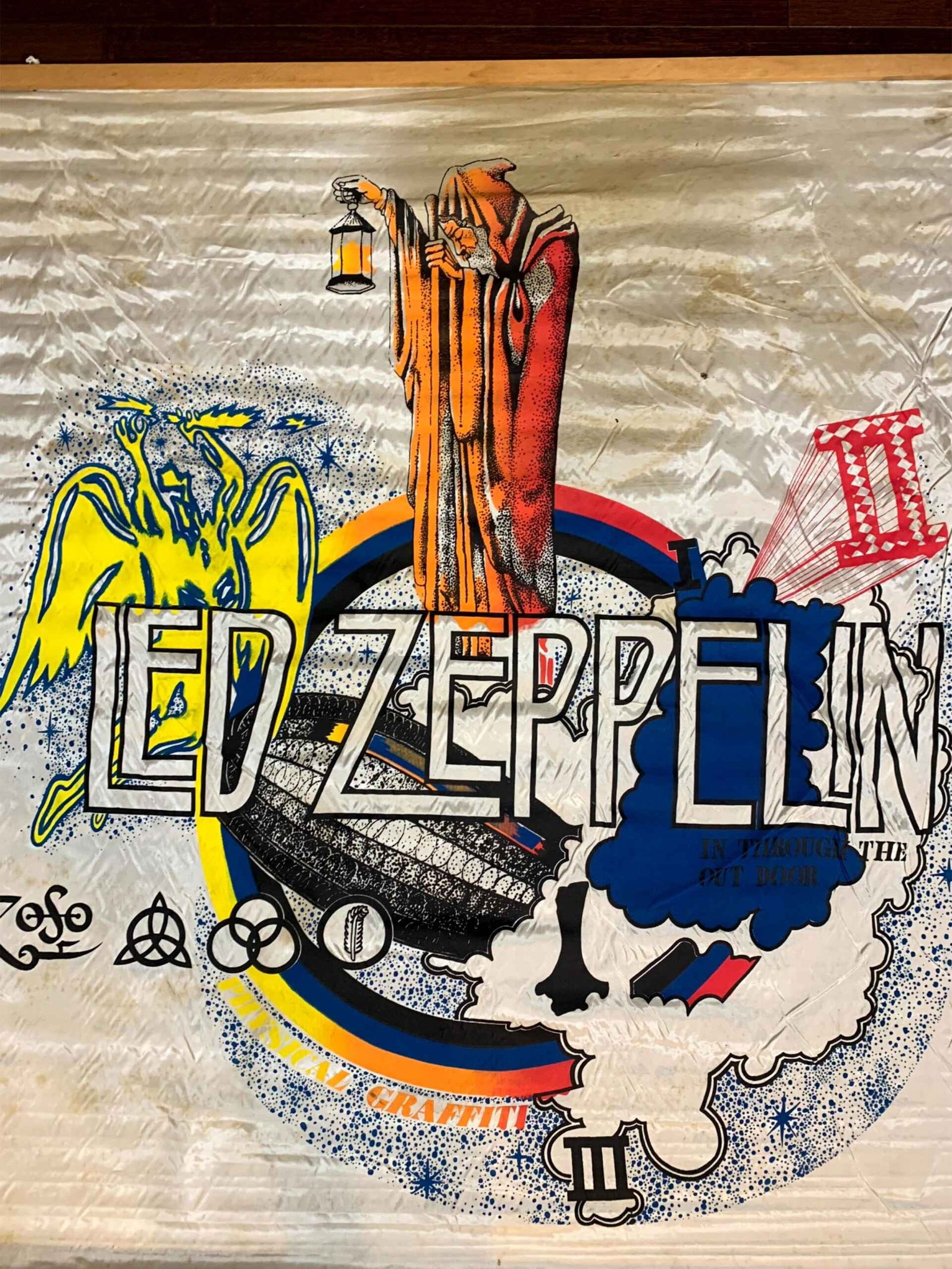 Led Zeppelin (1979) 42x44 US Cloth Concert Banner - Rare - 3