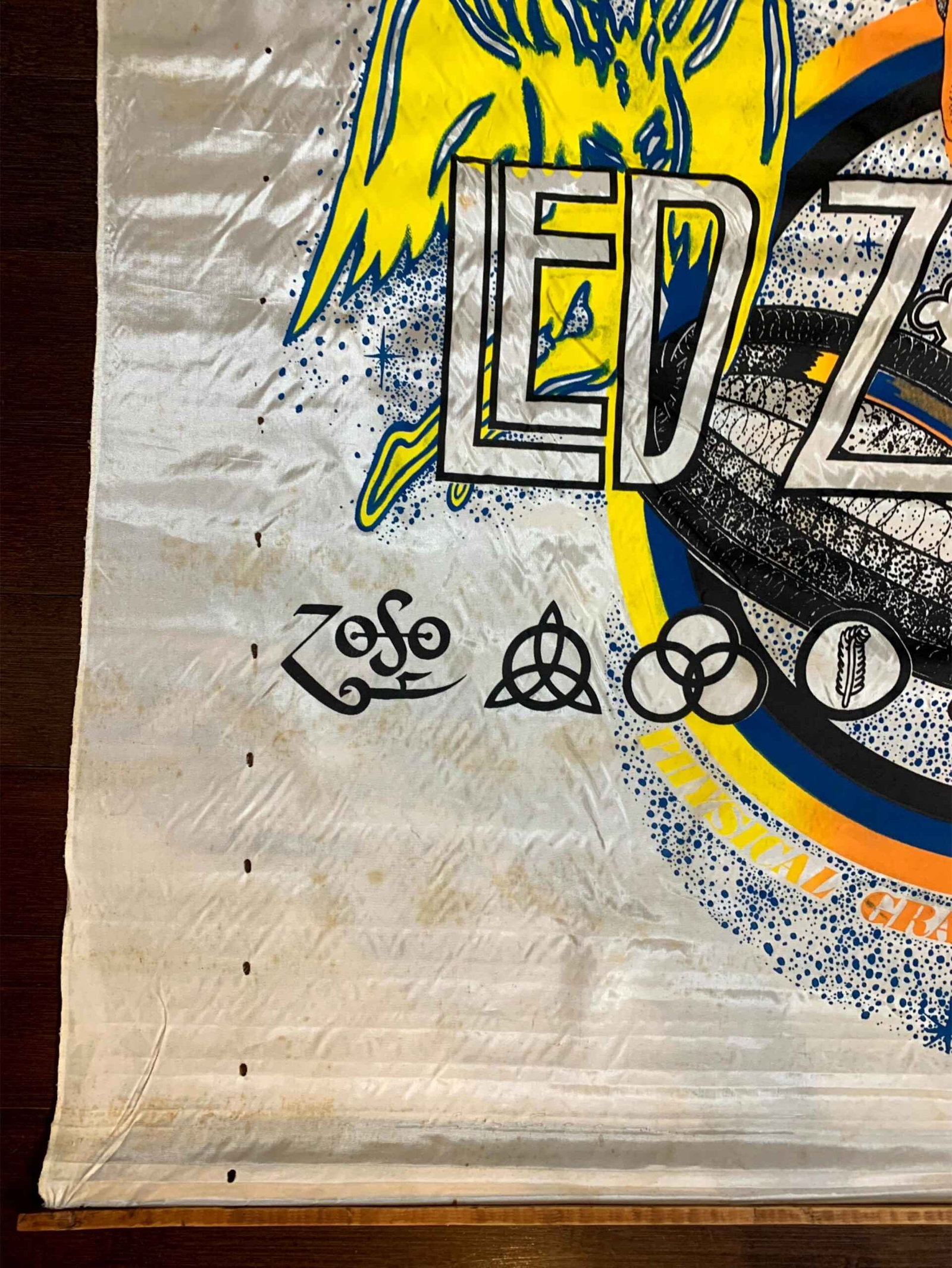 Led Zeppelin (1979) 42x44 US Cloth Concert Banner - Rare - 4