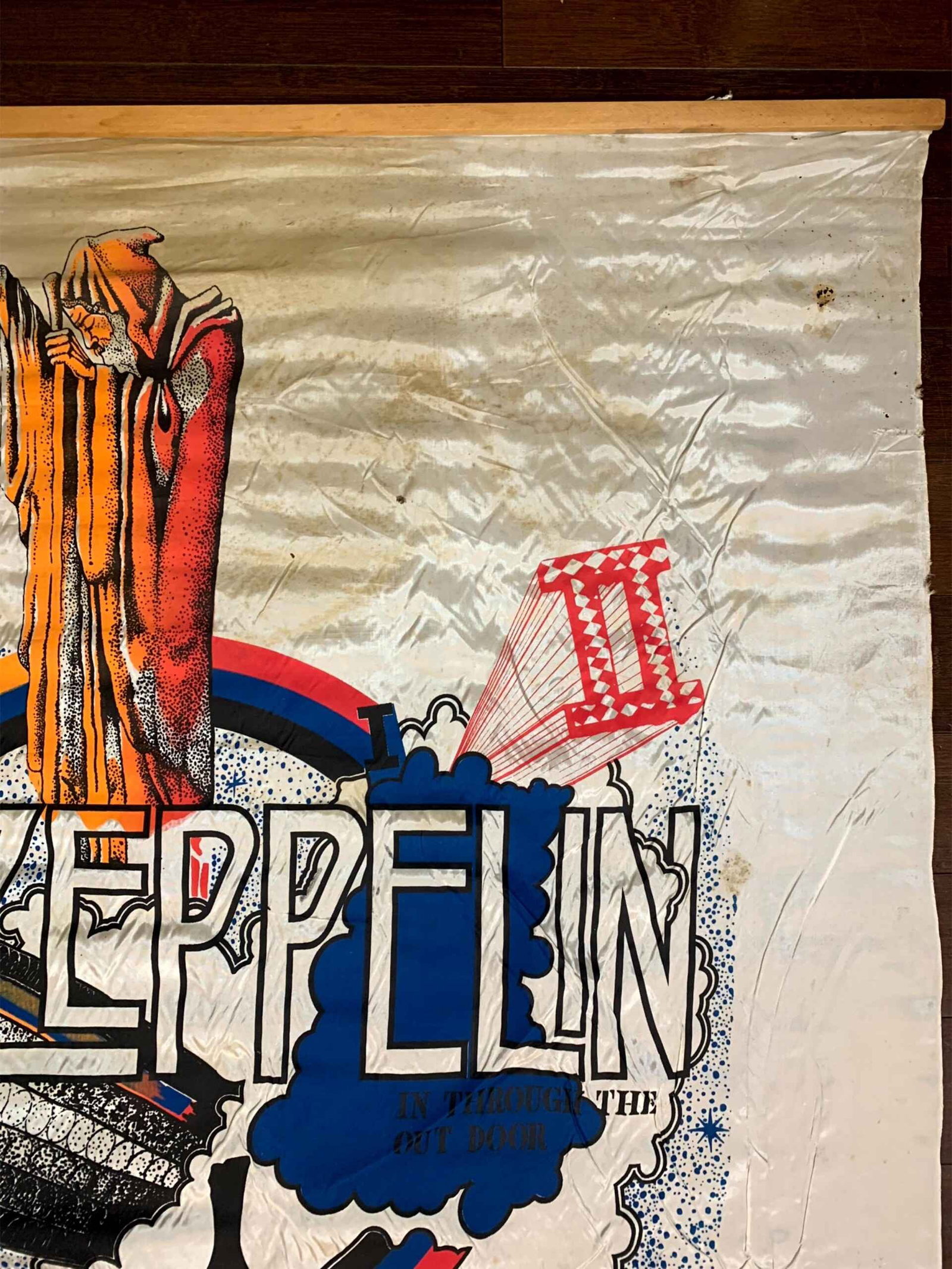 Led Zeppelin (1979) 42x44 US Cloth Concert Banner - Rare - 6