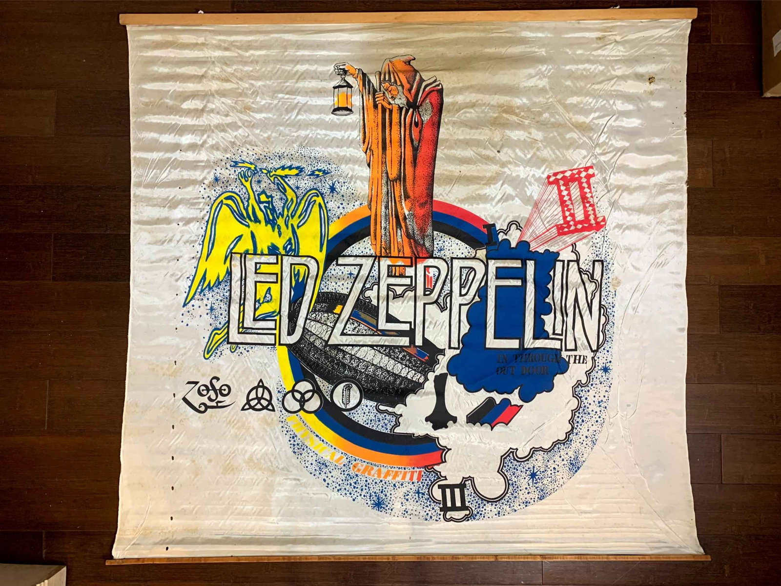 Led Zeppelin (1979) 42x44 US Cloth Concert Banner - Rare - 8