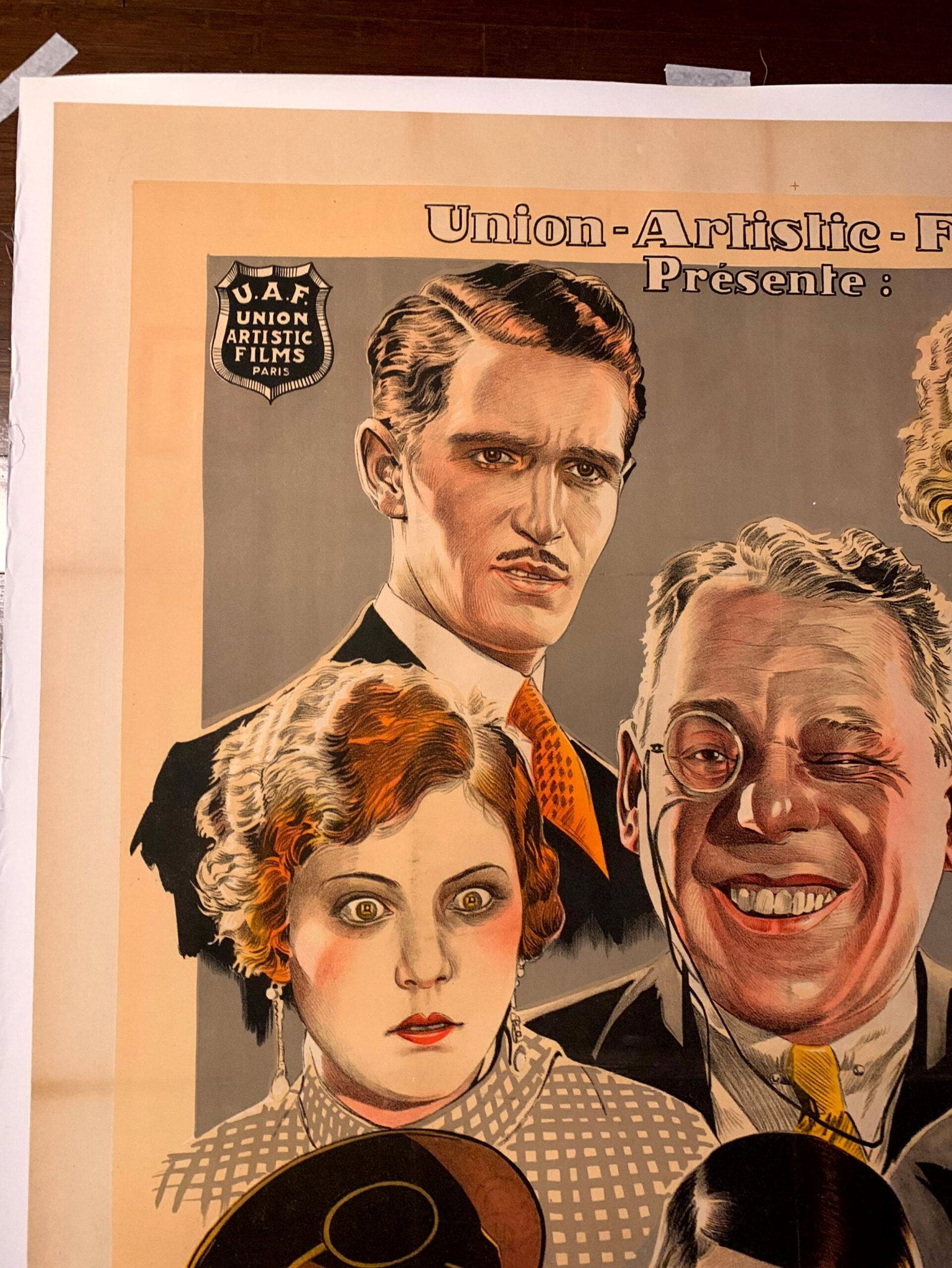 Train Fantome aka Ghost Train - Rare Early Horror - Art Georges Elisabeth (1927) 47.5" x 60.5" - 4