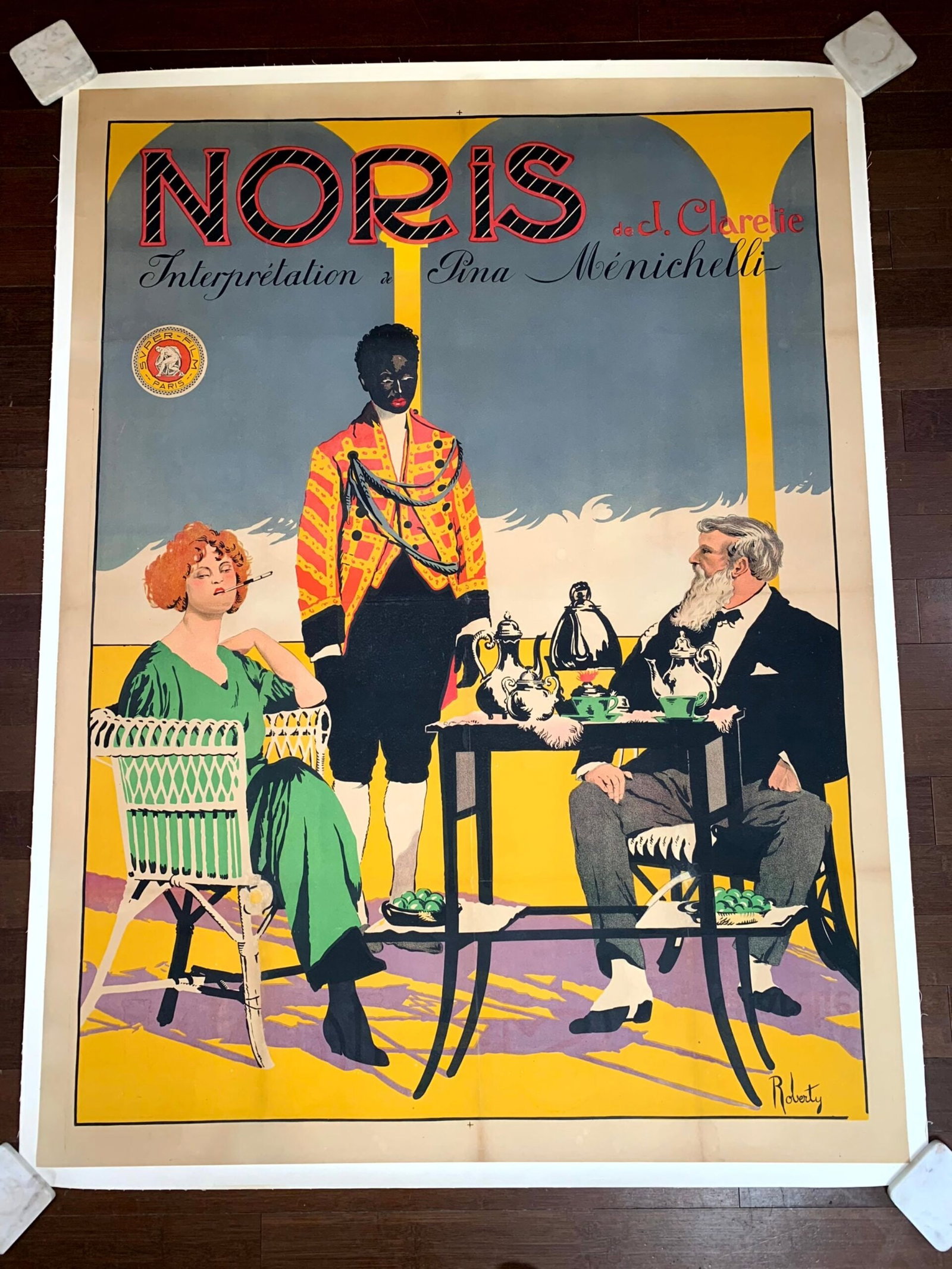 Noris - Rare Art by Roberty (1919) 47"X63" French Theater Poster LB: Title: Noris - Rare Art by Roberty (1919) 47"X63" French Theater Poster LB Description: Noris - Rare Art by Roberty (1919) 47"X63" French Theater Poster LB Weight: 4 Reserve: $695.00 Shipping: Domesti