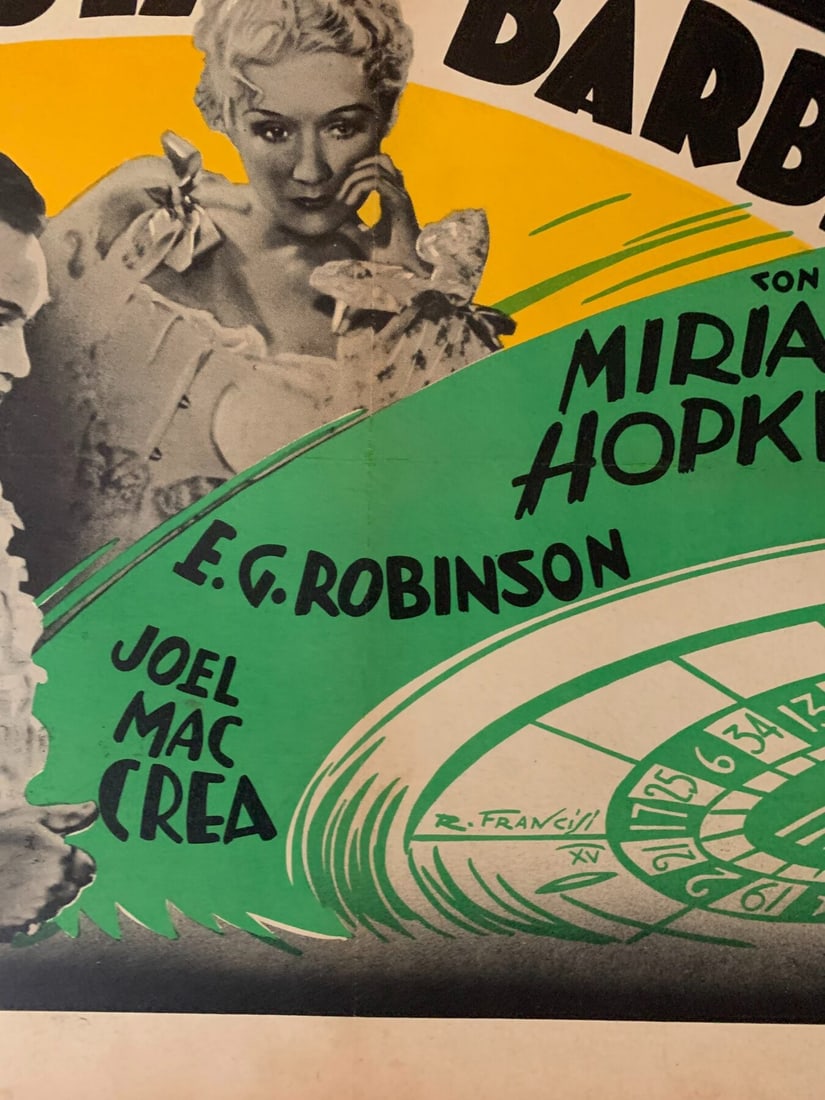 Barbary Coast - Edward G. Robinson (1935) 27.5x39.375 Italian Movie Poster LB - 8