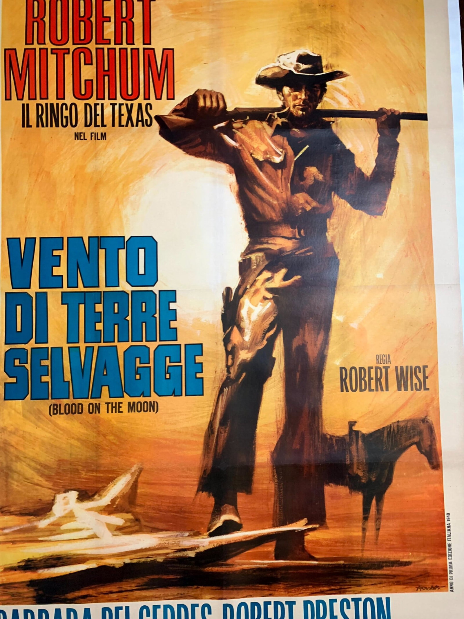 Blood on the Moon - Art by Tarantelli (1966) 55x77 Italian Movie Poster LB - 3