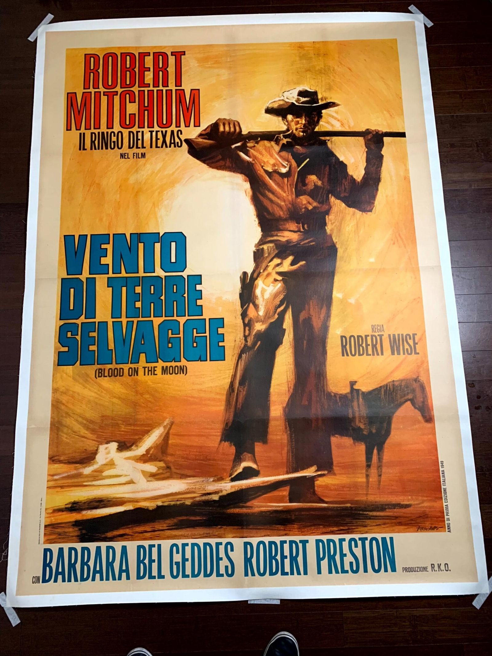 Blood on the Moon - Art by Tarantelli (1966) 55x77 Italian Movie Poster LB - 8