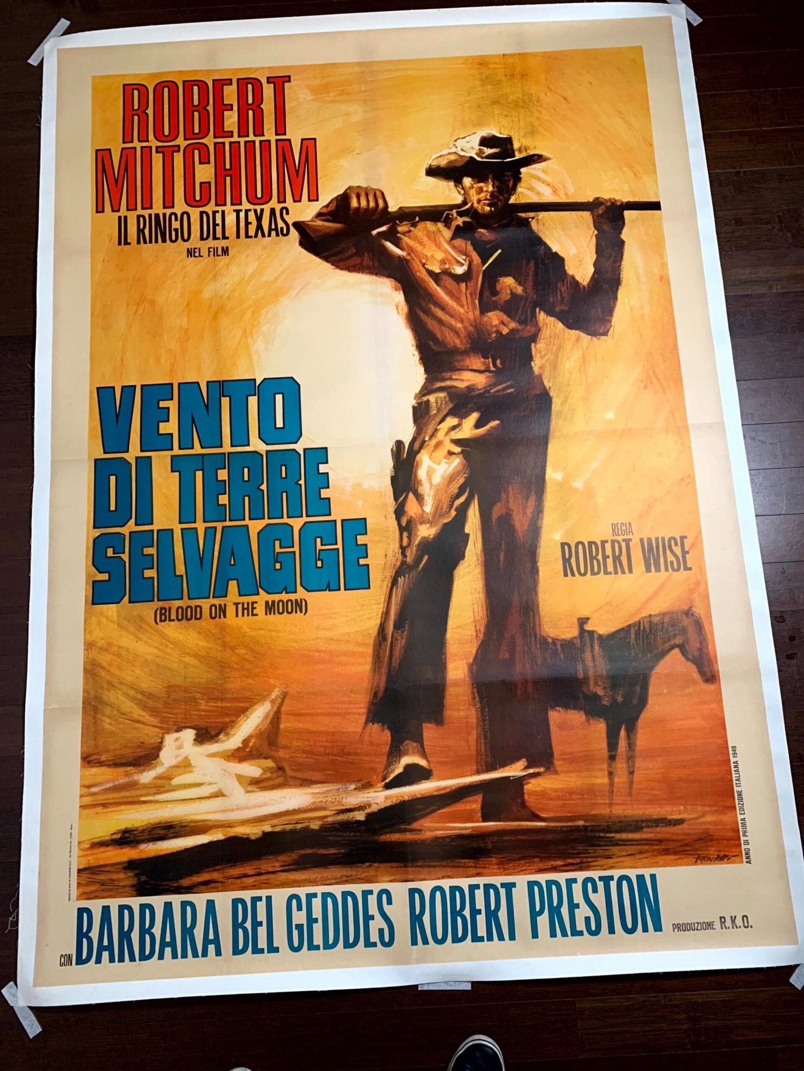 Blood on the Moon - Art by Tarantelli (1966) 55x77 Italian Movie Poster LB - 9
