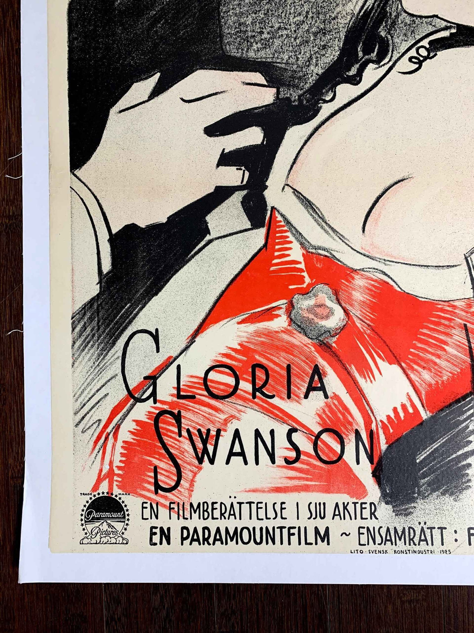 A Society Scandal - Gloria Swanson (1925) 23.5x35.5 Swedish Movie Poster - 4