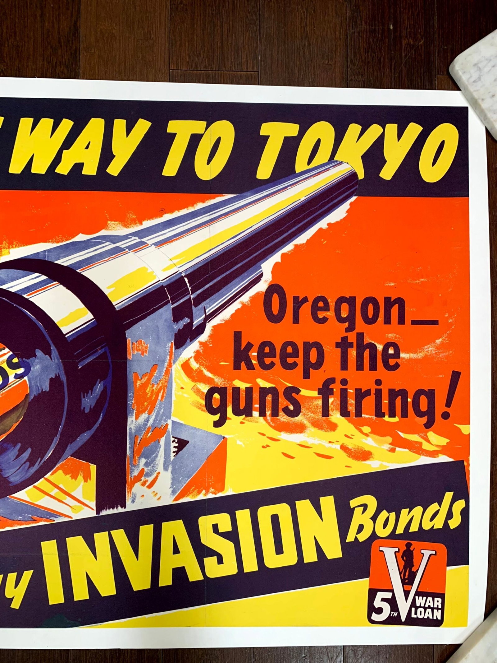 Buy Invasion Bonds - Oregon - Rare (1945) 22"X33" US WWII Poster LB - 3