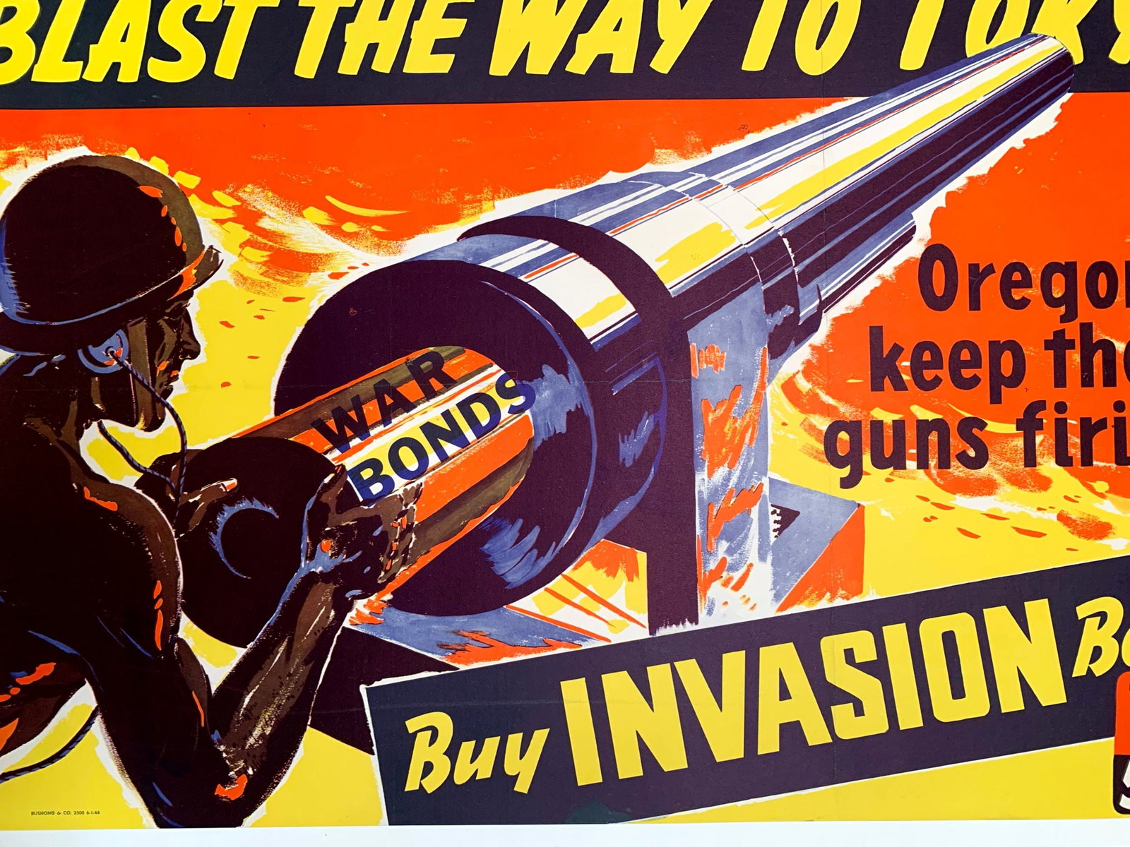 Buy Invasion Bonds - Oregon - Rare (1945) 22"X33" US WWII Poster LB - 4