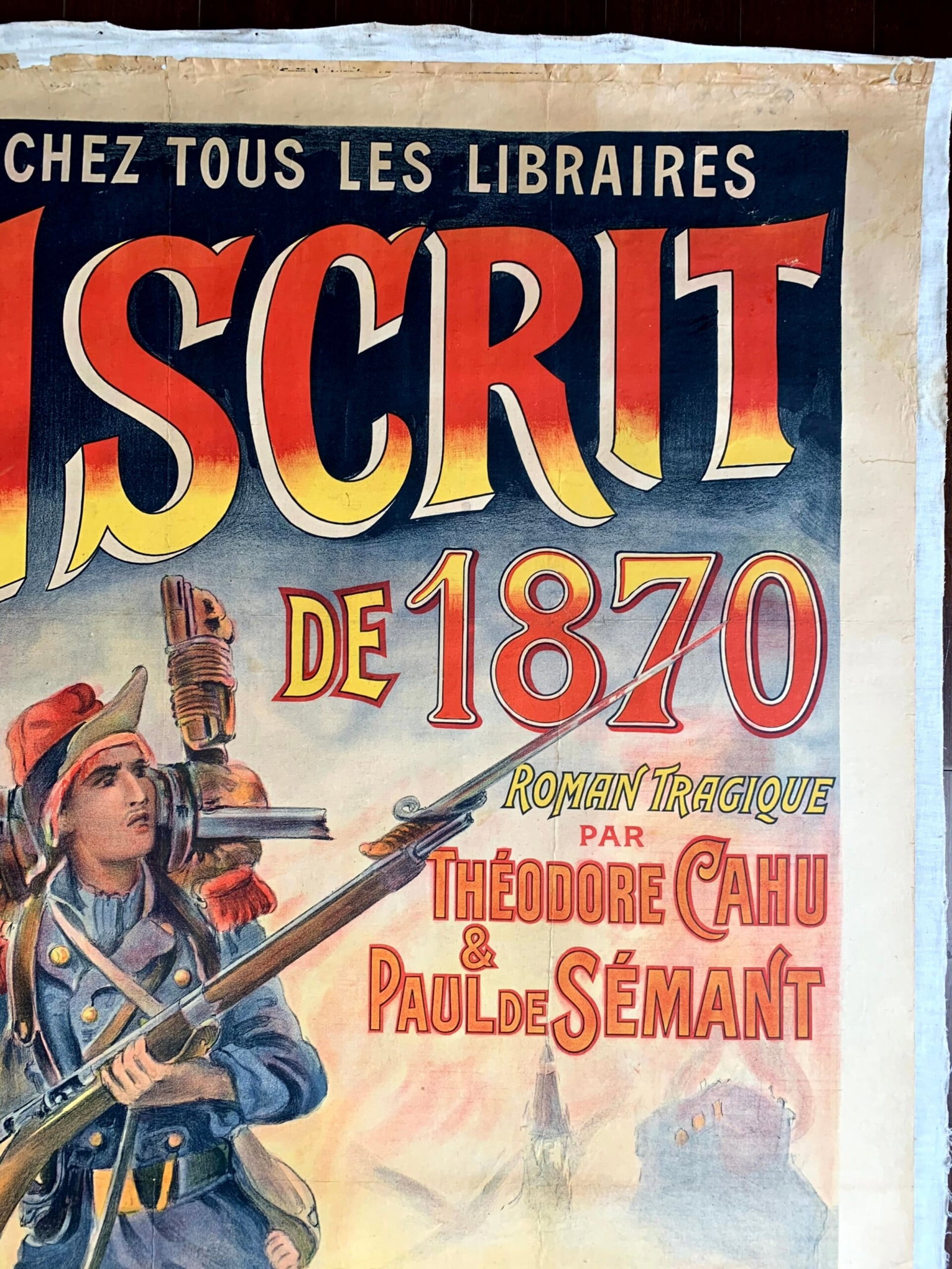 Conscrit de 1870 - Art Paul de Semant (1900) 41x61 French Litho Franco Prussian War - 2