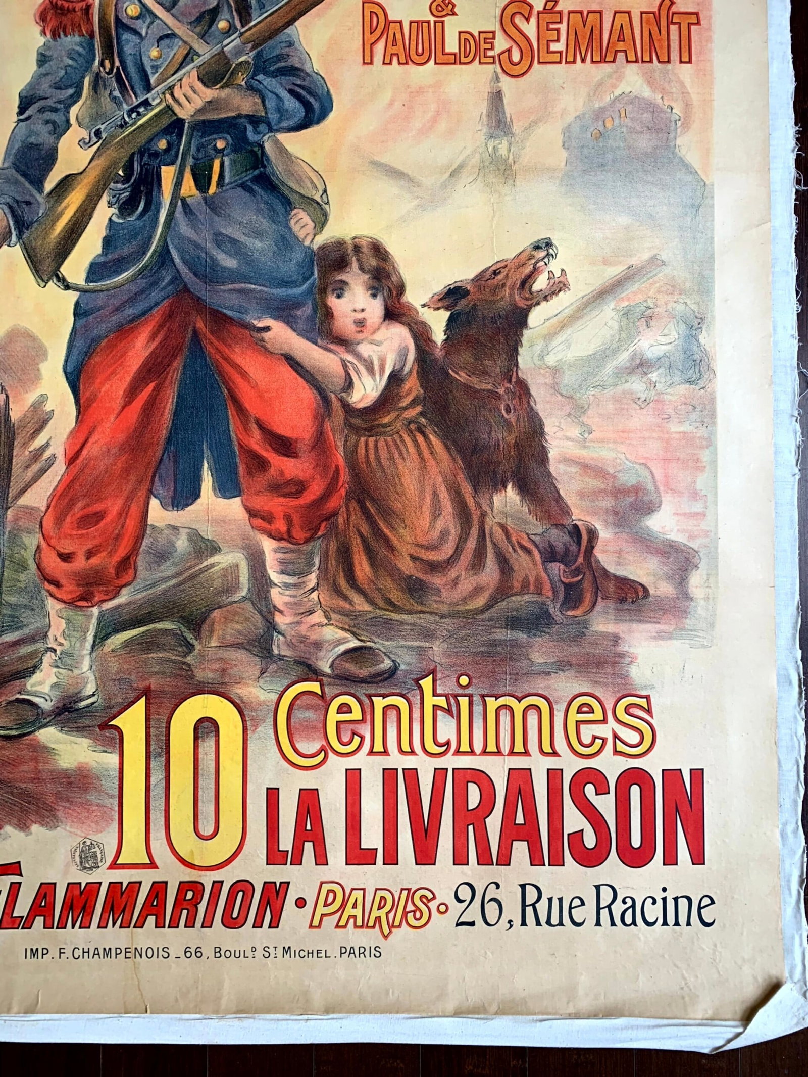 Conscrit de 1870 - Art Paul de Semant (1900) 41x61 French Litho Franco Prussian War - 4