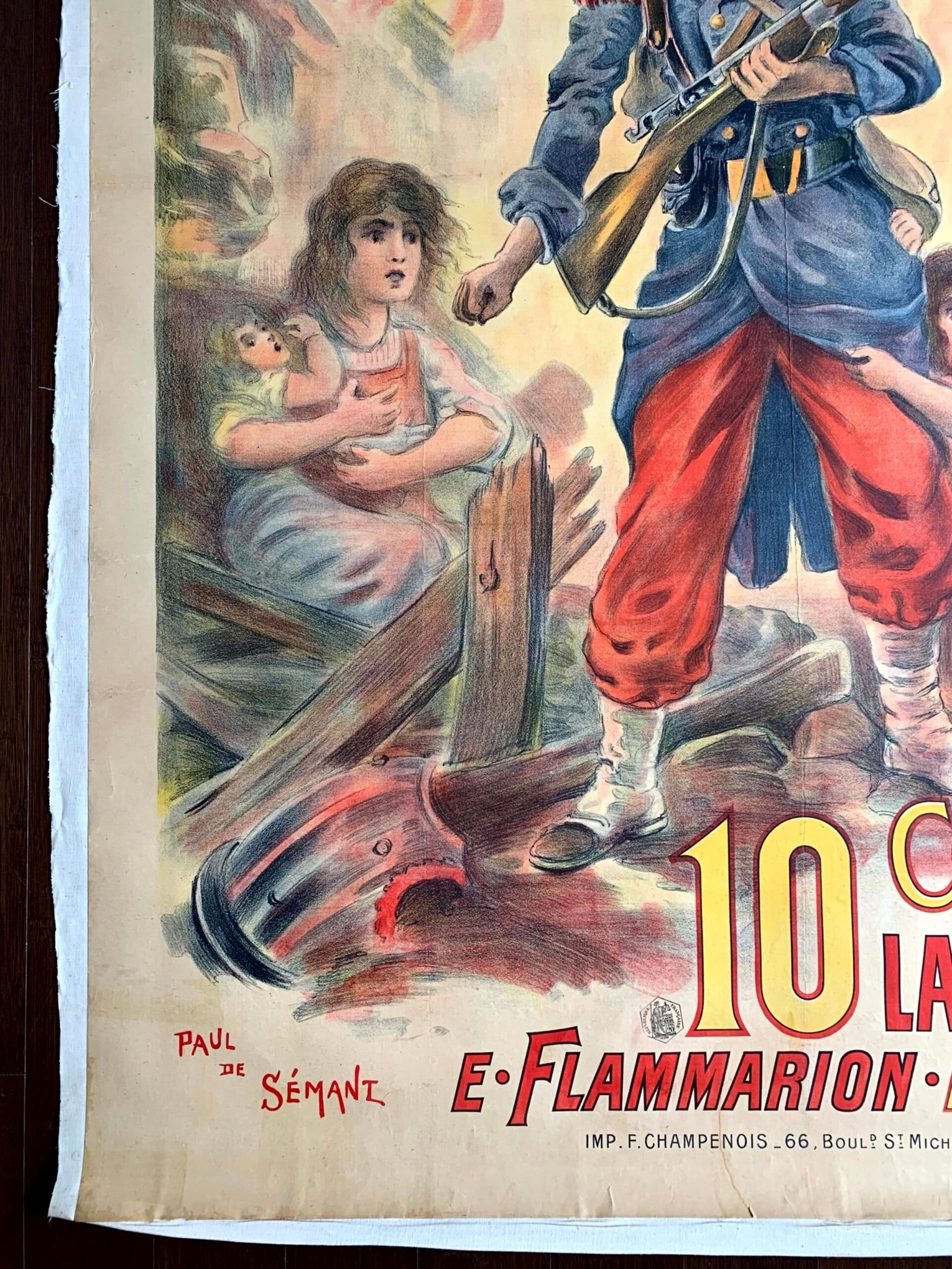 Conscrit de 1870 - Art Paul de Semant (1900) 41x61 French Litho Franco Prussian War - 5