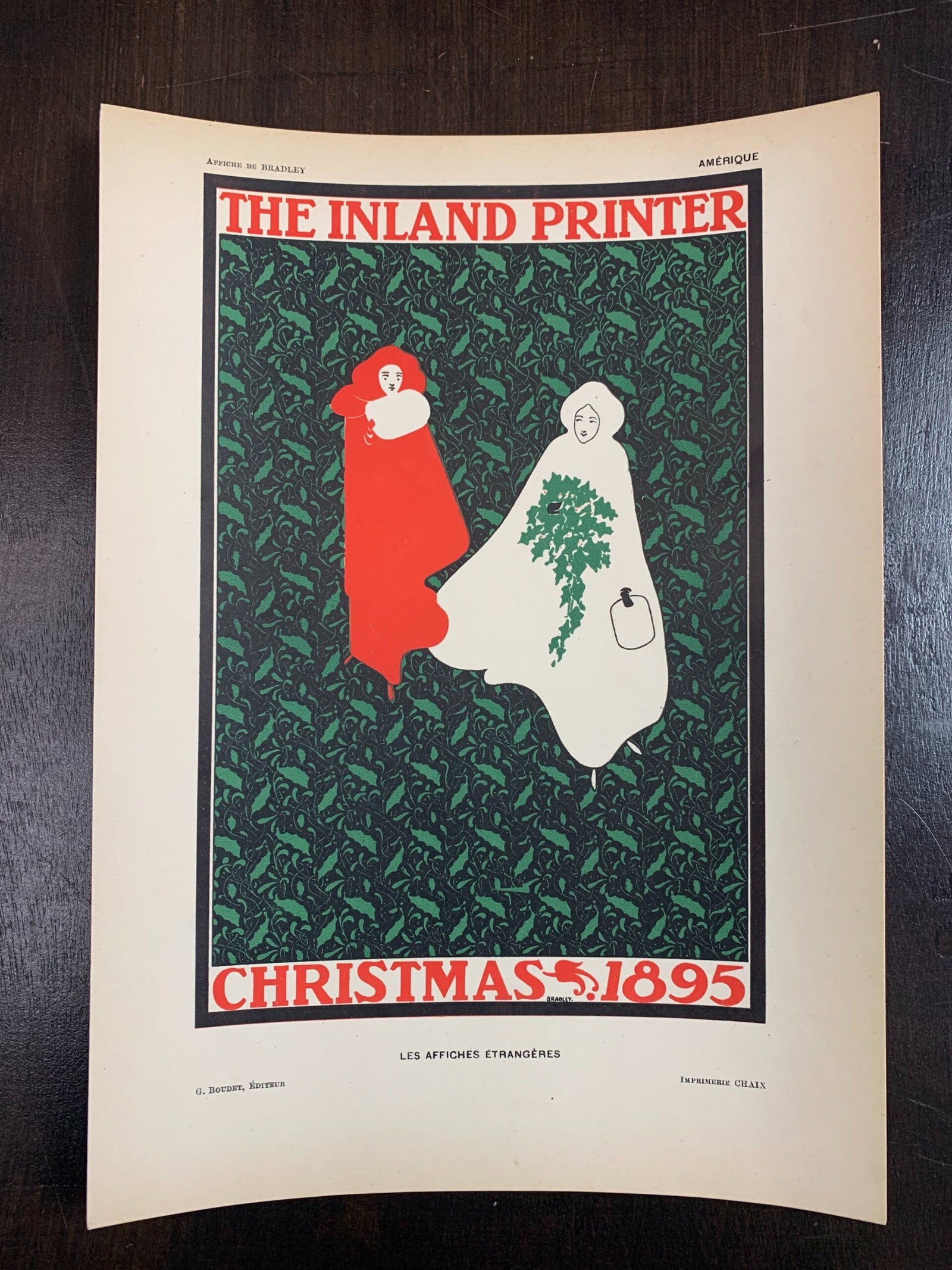 Inland Printer - Christmas - Art by William Bradley (1895) 8x11 US Lithograph: Title: Inland Printer - Christmas - Art by William Bradley (1895) 8x11 US Lithograph Description: Inland Printer - Christmas - Art by William Bradley (1895) 8x11 US Lithograph Weight: 1 Reserve: $550.