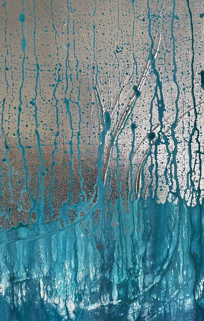 Acrylic painting When it Rains in The Heart Olga Melezhik - 7