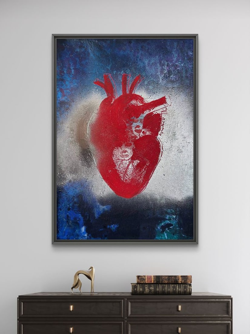 Acrylic painting Feel the Heart Beat Olga Melezhik - 2