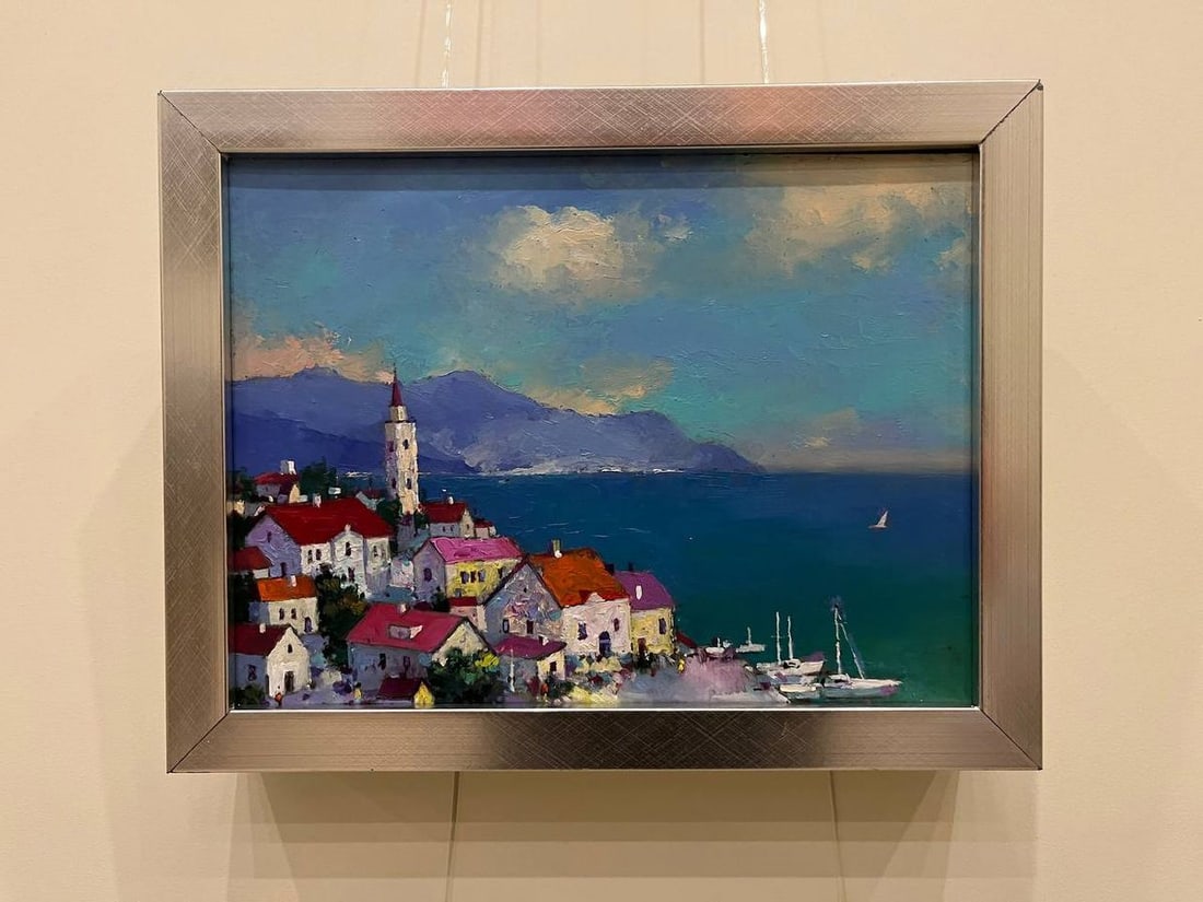 Oil painting Resort town with the sea Serhiy Rybak - 7